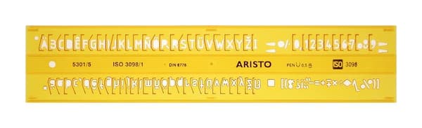 Aristo AR-5301/5 Bogstavstencil 5mm H-profil Skriveform B Lige