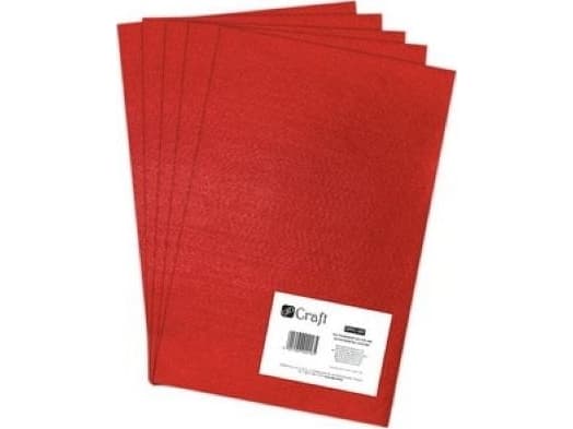 DP Craft Filc poliestrowy DPCRAFT A4 5szt. Red Dalprint