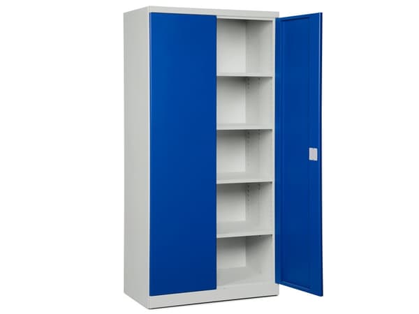 Opbevaringsskab i stål - ASHV 1980x980x470 mm Blå døre