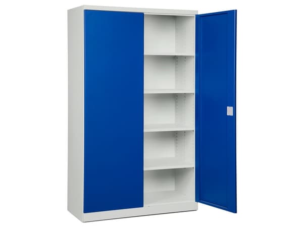 Opbevaringsskab i stål - ASHV 1980x1200x670 mm Blå døre