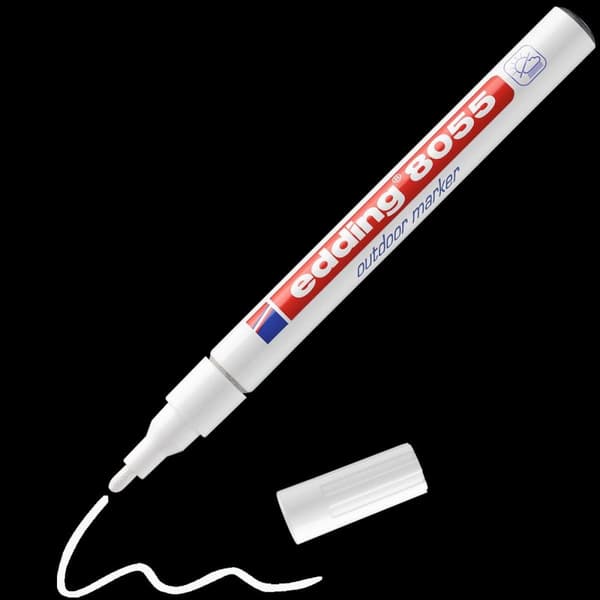 Edding 8055 permanent tusch finspids hvid 1 stk (4-8055-1-1049)