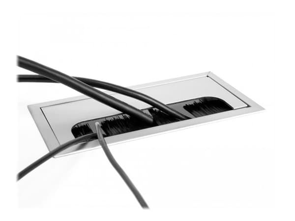 DeLOCK 66862, Cable grommet, Vastaanotto, Alumiini, Hopea