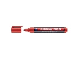 edding 300 - Markør - pysyvä - rød - 1,5-3 mm