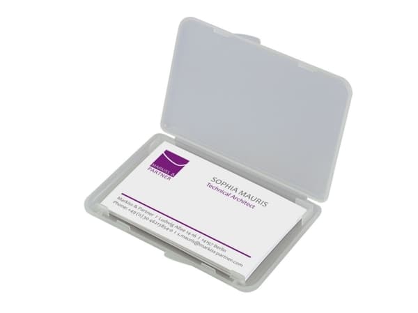 Sigel - Visitkortsfodral - plast - genomskinlig, matt