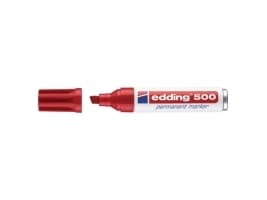 edding 500 - Markør - permanent - for glass, metall, plast - rød - 2-7 mm