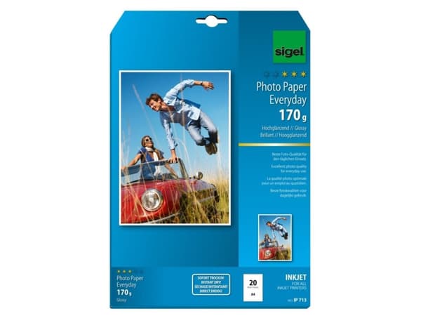 Sigel IP713, blekkskriver, A4 (210x297 mm), glans, 20 ark, 170 g/m², hvit