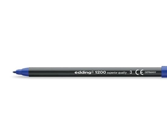 edding 1200 - Fiberspetspenna - blå - vattenbaserat bläck - 0.5-1 mm