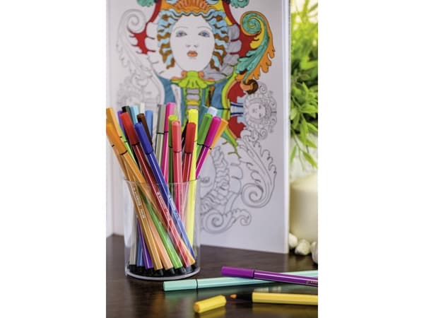 STABILO Pen 68, 30 farger, Flerfarget, Projektil spiss, 1 mm, Flerfarget, Sekskantet