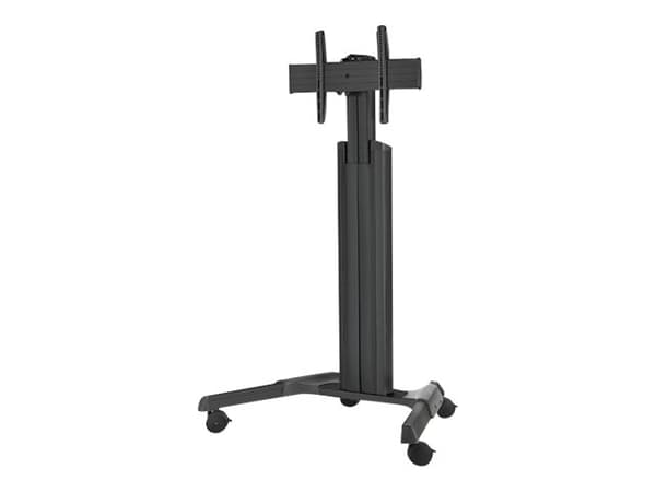 Chief Fusion Medium Height Adjustable Mobile TV Cart - For Displays 32-65" - Black - Vogn - for LCD-skjerm - svart - skjermstørrelse: 32"-65" Sort