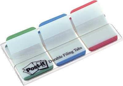 3M 686L-GBR, Rektangel, Blå, Grön, Röd, Polyester, 25,4 mm, 38 mm, 22 ark