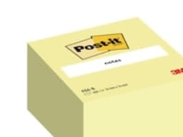 Post-it® Notes kubusblok Canary Yellow, gul, 76 mm x 76 mm, 450 ark