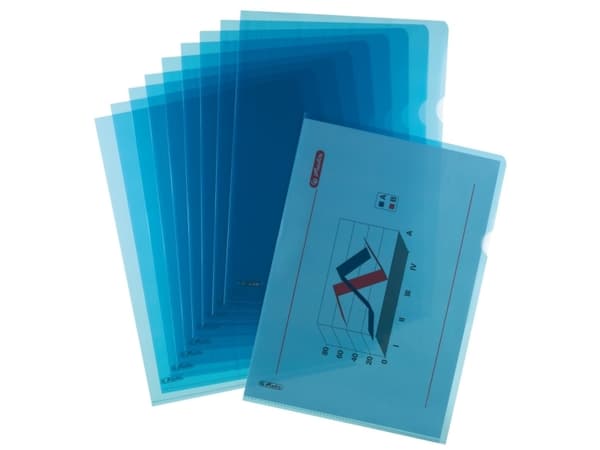 Herlitz 50009107, A4, Polypropylen (PP), Blå, 10 stykker
