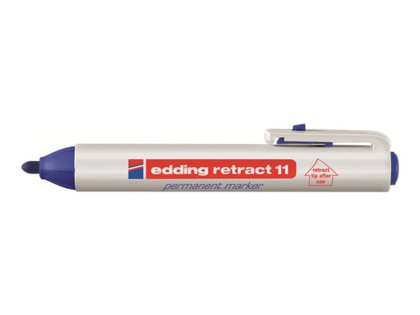 edding retract 11 - Markering - permanent - blå - 1.5-3 mm - indragbar