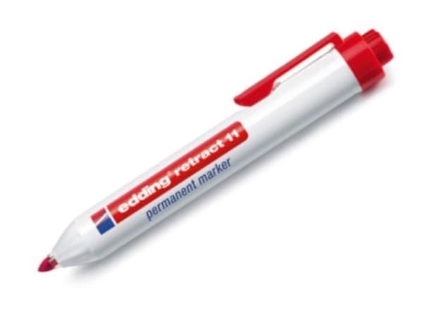 edding retract 11 - Markering - permanent - röd - 1.5-3 mm - indragbar
