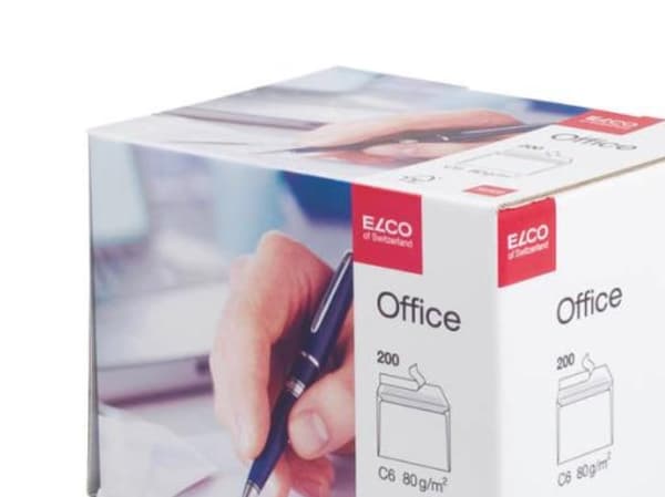 Elco Office C6, C6 (114 x 162 mm), Valkoinen, 80 g/m², 114 mm, 162 mm, 200 kpl