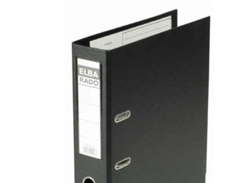 Elba Rado Plast, A4, Sort, 500 ark, 80 mm, 1 stykker
