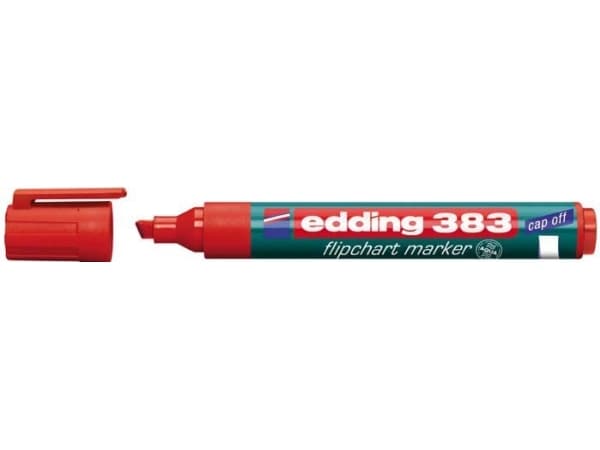 edding 383 flipchart - Markør - for flippover - rød - vannbasert blekk - 1-5 mm