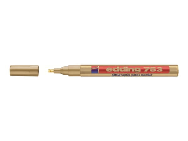 edding 753 calligraphy paint - Markering - permanent - gyllene - pigmentbläck - 1-2.5 mm
