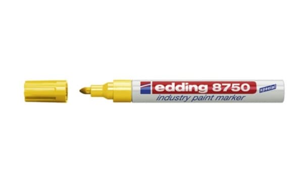 edding 8750 industry paint - Markør - permanent - gul - fargeblekk - 2-4 mm