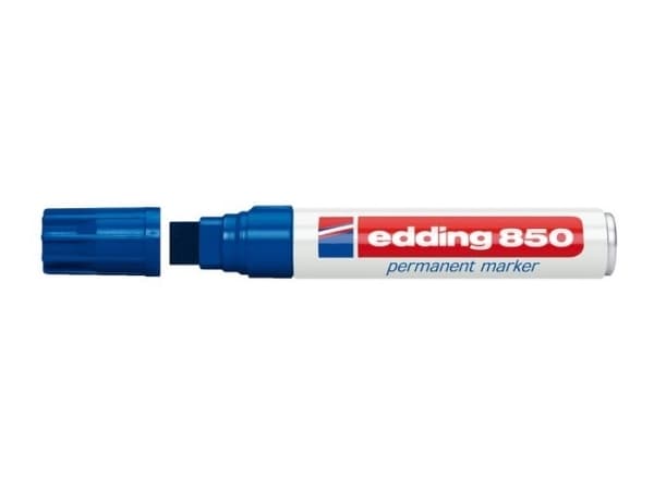 edding 850 - Markering - permanent - för glas, metall, plast - blå - 5-16 mm