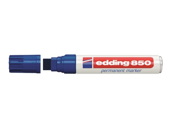 edding 850 - Markering - permanent - för glas, metall, plast - blå - 5-16 mm