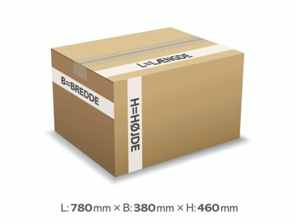 Bølgepapkasse Master'In 780x380x460mm db - 136L - 7mm - (15 stk.)