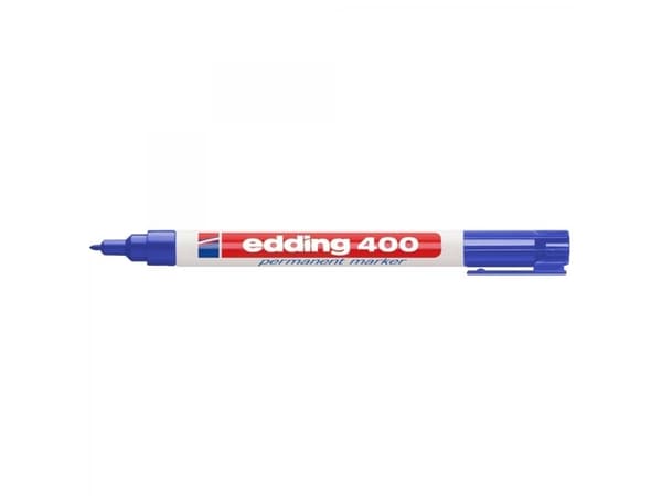 edding 400 - Markør - permanent - blå - 1 mm