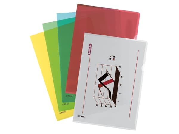 Herlitz 50009084, A4, Polypropylen (PP), Blandade färger, Liggande / Stående, 10 styck