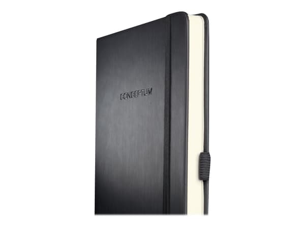 Sigel Conceptum Classic - Notisbok - eskebundet - 148 x 213 mm - 194 sider - gemsepapir - linjert - svart perm