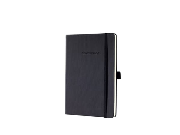 Sigel Conceptum Classic - Notisbok - eskebundet - 148 x 213 mm - 194 sider - gemsepapir - linjert - svart perm