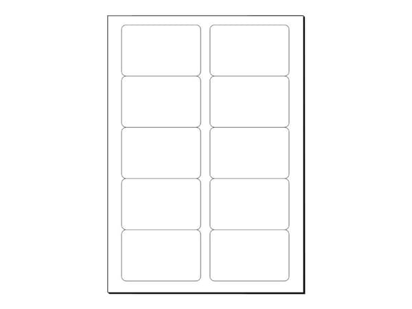 Sigel - Mikroperforert - sterkt hvitt - 85 x 55 mm - 225 g/m² - 100 kort (10 ark x 10) visittkort