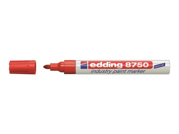 edding 8750 industry paint - Markør - permanent - rød - fargeblekk - 2-4 mm