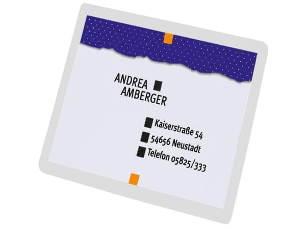 Sigel - Visittkortlomme - for 85 x 55 mm - blank (en pakke 100)