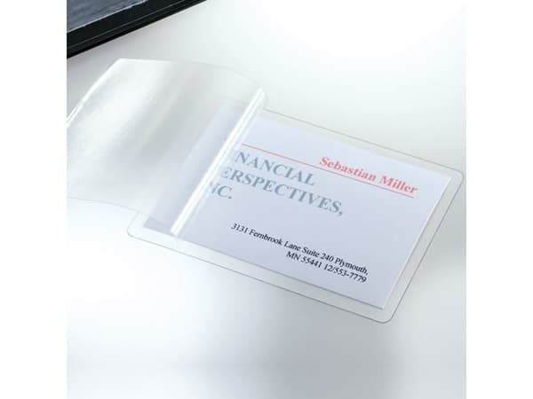 Sigel - Visittkortlomme - for 85 x 55 mm - blank (en pakke 100)
