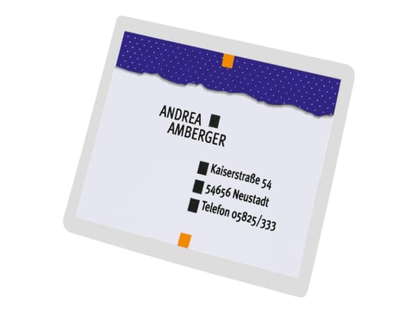 Sigel - Visittkortlomme - for 85 x 55 mm - blank (en pakke 100)