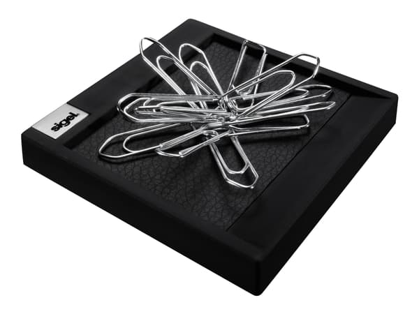 cintano: S - Clipsdispenser - plast, kunstlær - svart, safir