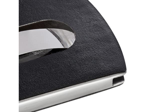 Sigel VZ121, Läder, Rostfritt stål, Svart, 12 kort, 91 x 57 mm, 60 mm, 13 mm