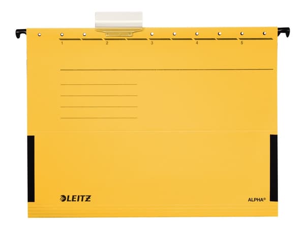 Leitz ALPHA - Hengefil - V-sokkel - for A4 - med fliker - gul
