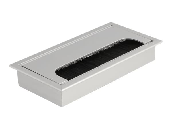 DeLOCK 66861, Cable grommet, Vastaanotto, Alumiini, Hopea