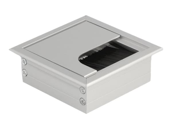 DeLOCK 66860, Cable grommet, Vastaanotto, Alumiini, Hopea