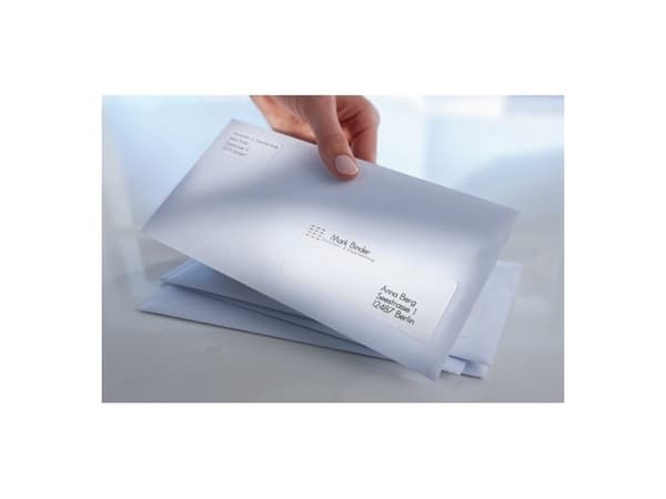 Avery 7160-10, Vit, Rektangel, Permanent, 63.5 x 38.1 mm, A4, papper