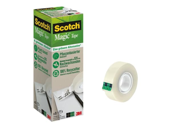 Scotch Magic A greener choice - Kontorstejp - 19 mm x 33 m - naturfiber (paket om 9)