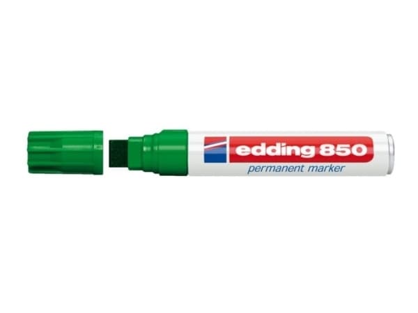 edding 850 - Markør - permanent - for glass, metall, plast - grønn - 5-16 mm