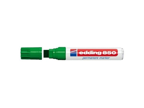edding 850 - Markør - permanent - for glass, metall, plast - grønn - 5-16 mm