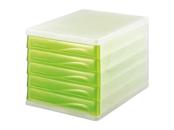 Helit H6129650 - 4 skuff(er) - Plast - Grønn - Hvit - 1 stk(er) - 262 mm - 330 mm ( H6129650 )