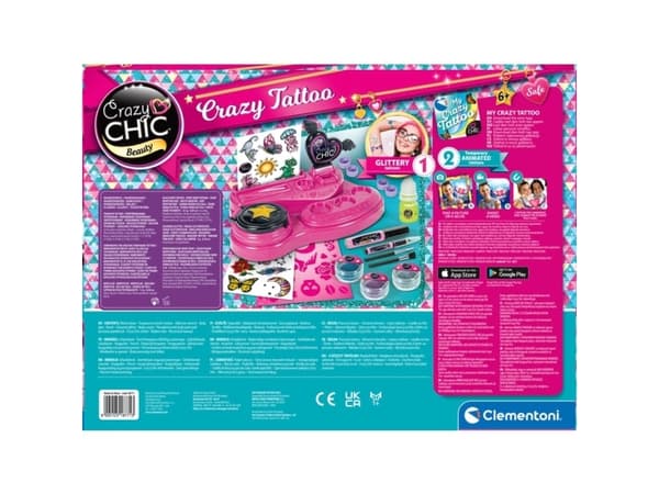 Clementoni Crazy Chic 18771, Tatueringsset för barn, 6 År