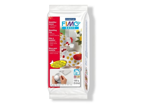 FIMOair basic 8100 - Modelleringsleire - 1000 g - hvit