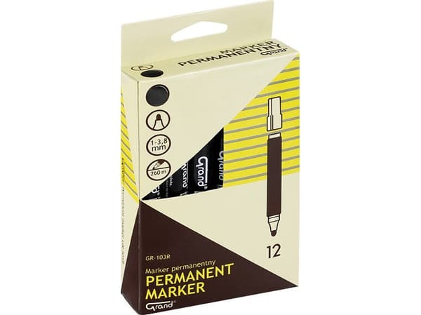Grand MARKER PERMANENTNY GRAND GR-103R, CZARNY