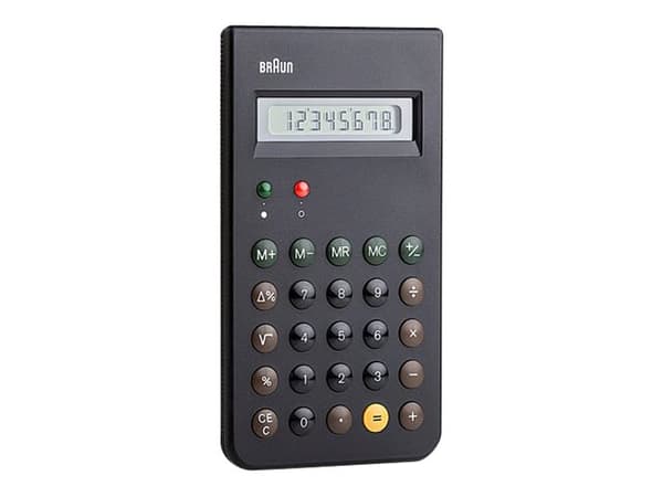 Braun BNE001BK - Skrivebordskalkulator - 8 sifre - batteri - svart