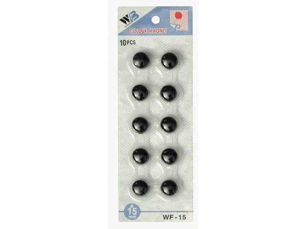 Argo magnets for the board 15mm, 10 pcs black (607061)